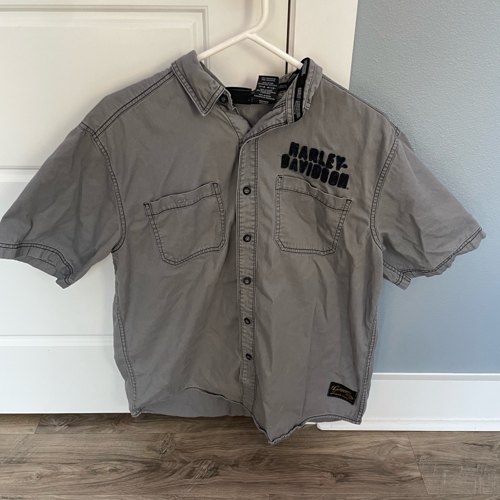 Vintage Harley Davidson Shirt Sleeve Button Up